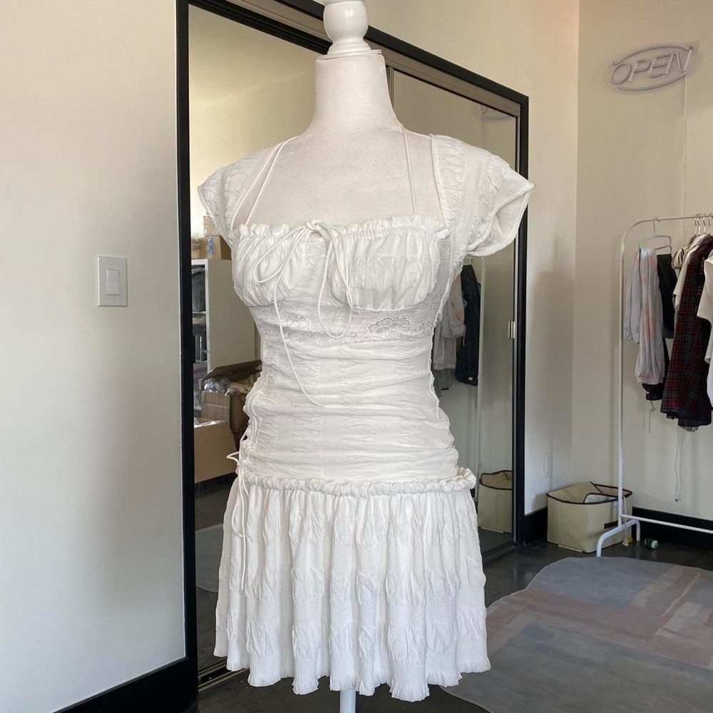 Runched Bodycon Mini Dress - Picture 2 of 4